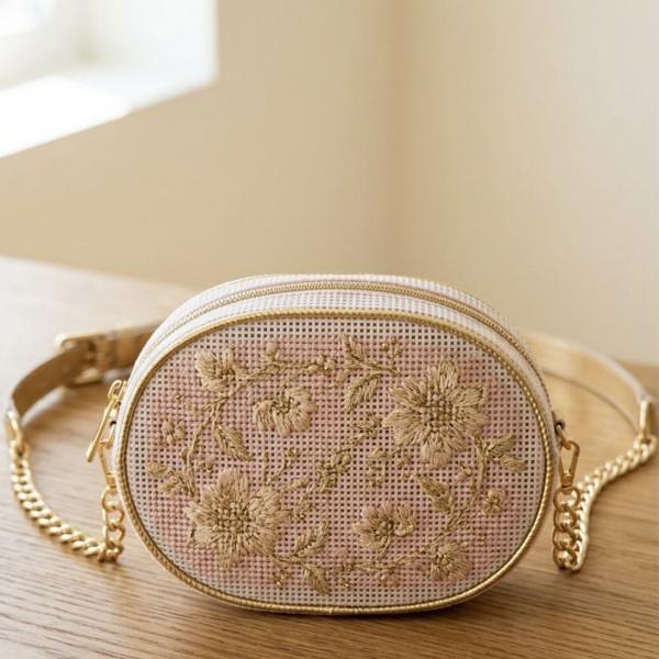 Blush floral belt bag