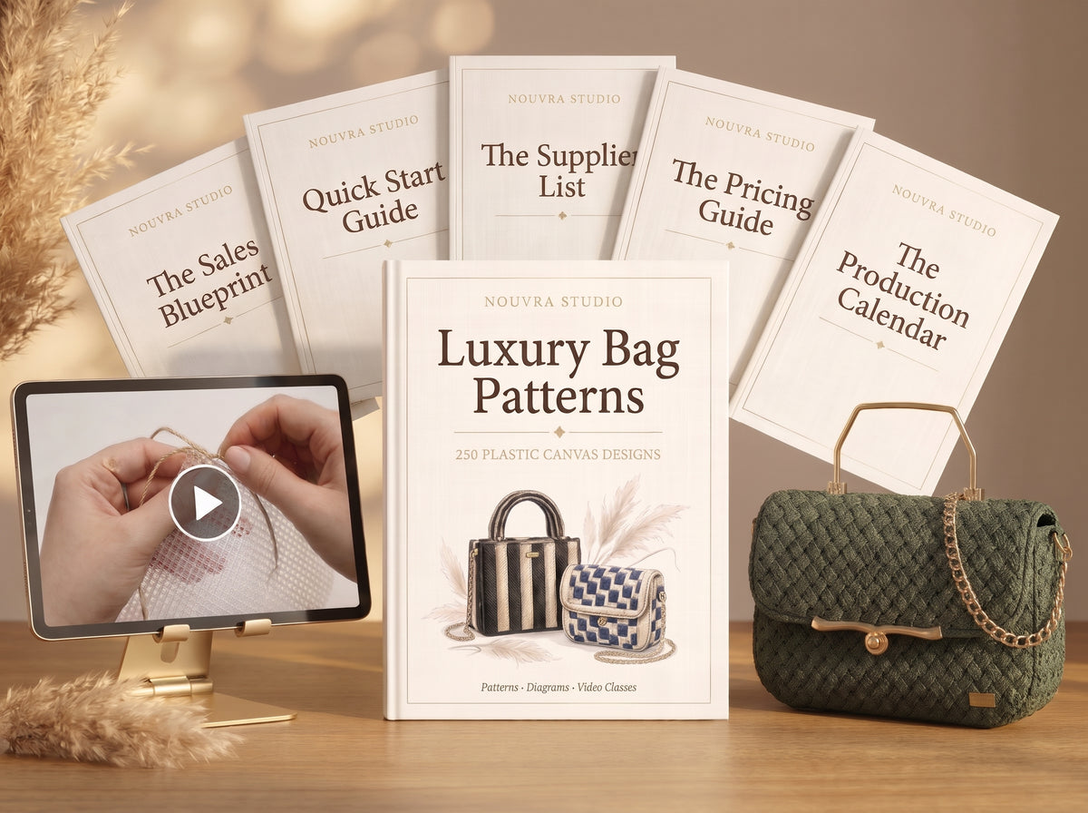 Everything included: the pattern book, 5 bonus guides and the video classes